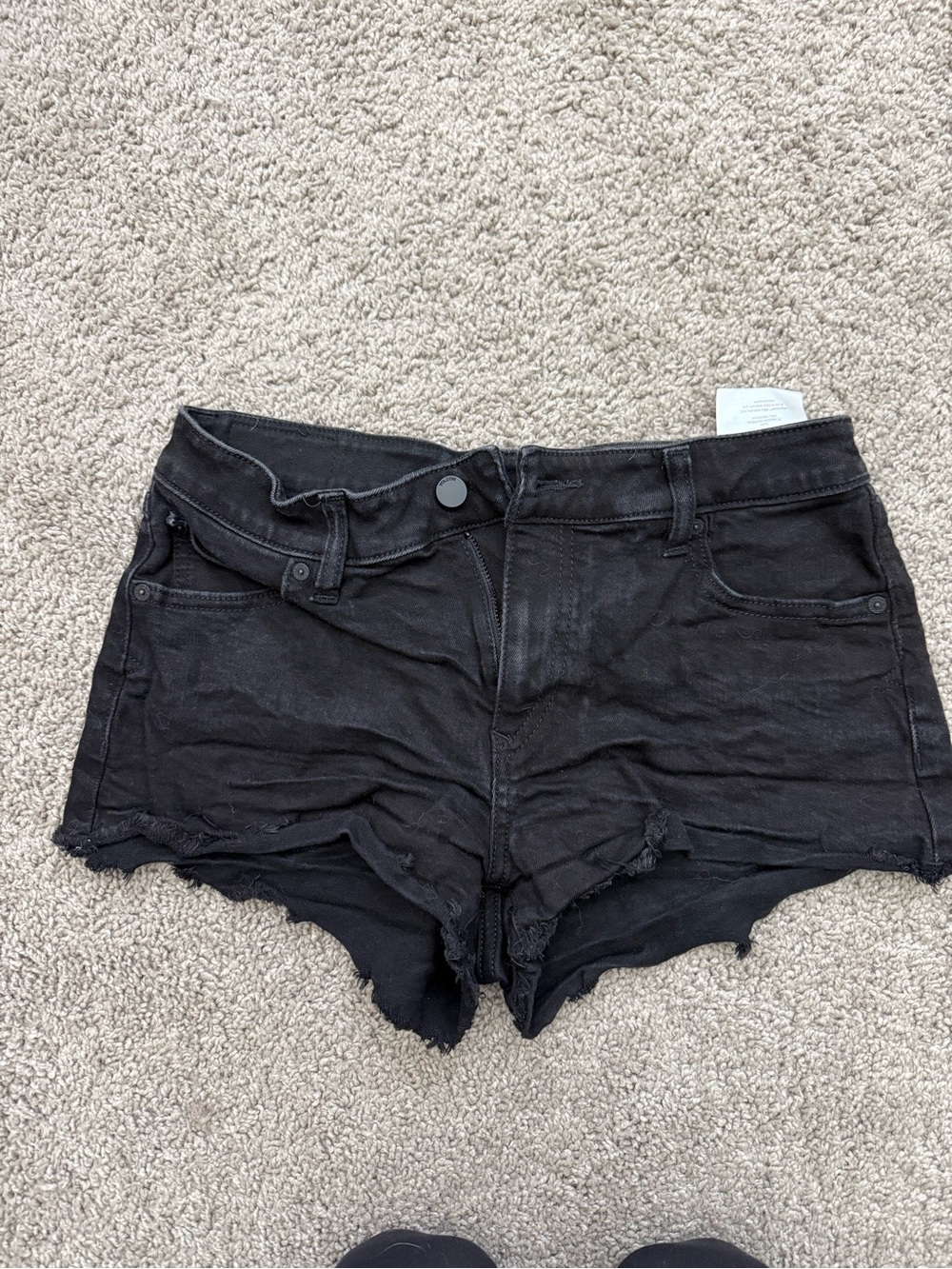 Women’s Black Denim Cutoff Shorts